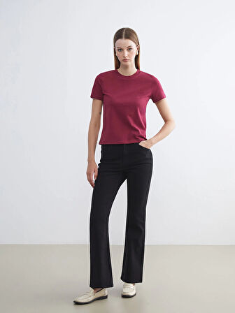 LCWAIKIKI Classic Siyah Flare Kadın Jean Pantolon