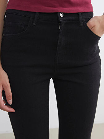 LCWAIKIKI Classic Siyah Flare Kadın Jean Pantolon