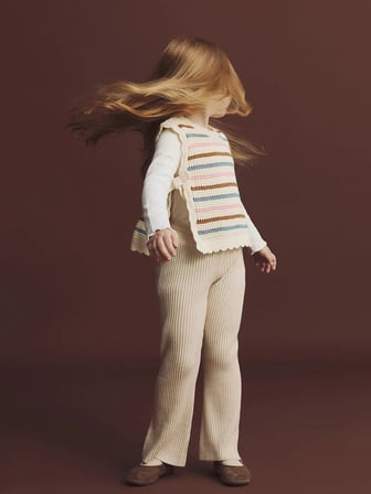 LCW Kids Karışık Bisiklet Yaka Kız Çocuk Triko Süveter