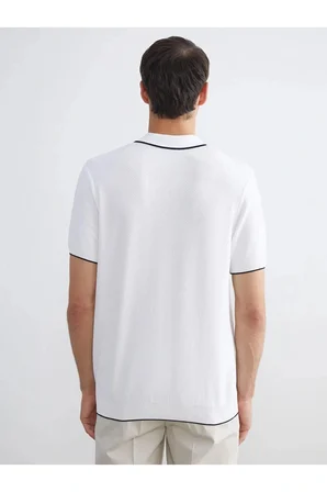 SOUTHBLUE Ekru Polo Yaka Kısa Kollu Erkek Triko Kazak