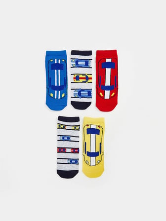 LCW Kids Karışık Desenli Erkek Çocuk Patik Çorap 5'li