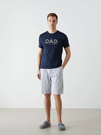 LC WAIKIKI Lacivert Standart Kalıp Erkek Şortlu Pijama Takımı