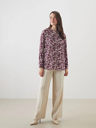 LCW Grace Mürdüm Hakim Yaka Çiçekli Bluz
