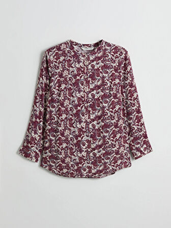 LCW Grace Mürdüm Hakim Yaka Çiçekli Bluz