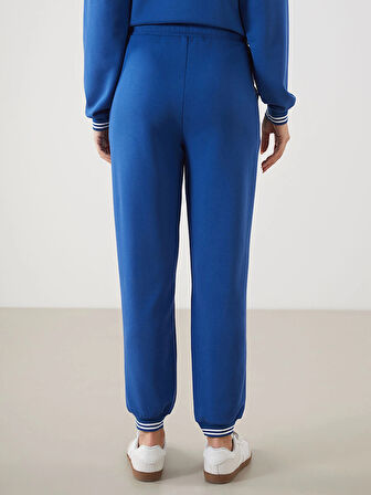 LCWAIKIKI Classic Mavi Beli Lastikli Kadın Jogger Eşofman Altı