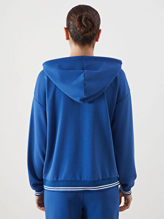 LCWAIKIKI Classic Mavi Oversize Kadın Hoodie