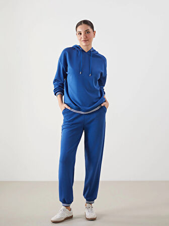 LCWAIKIKI Classic Mavi Oversize Kadın Hoodie