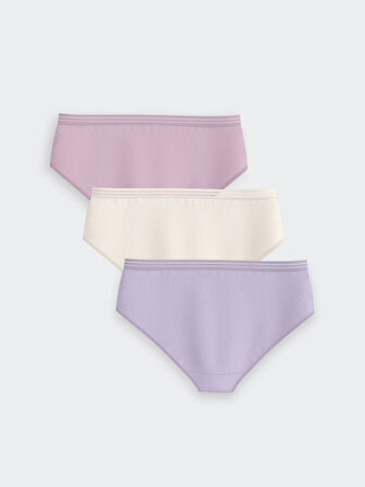 LCW DREAM Lila Düz Hipster Külot 3'lü Paket