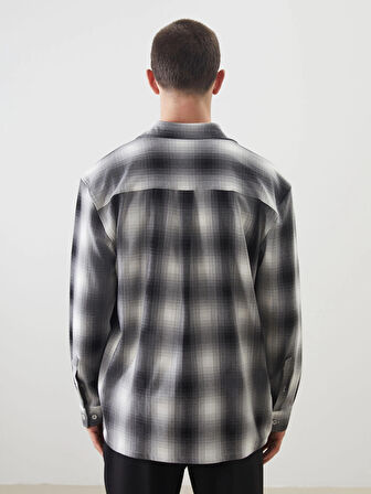 LCW Vision Siyah Regular Fit Ekose Erkek Gömlek