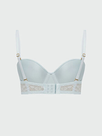 LCW DREAM Mavi Balenli Dolgusuz Dantelli Straplez Sütyen