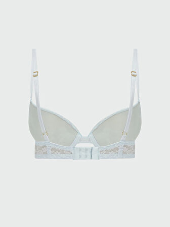 LCW DREAM Mavi Balenli Dolgulu Dantelli Tişört Sütyen