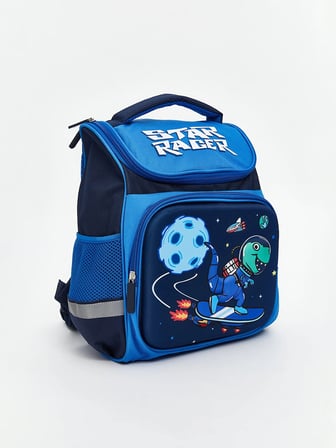 LCW ACCESSORIES Lacivert Dinozor Baskılı Erkek Çocuk Okul Çantası