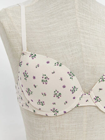 LCW DREAM Pembe Balenli Dolgusuz Çiçekli Tişört Sütyen