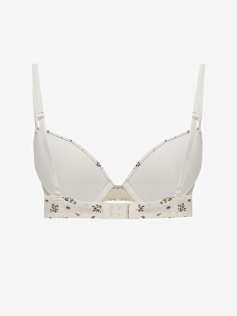 LCW DREAM Pembe Balenli Dolgusuz Çiçekli Tişört Sütyen