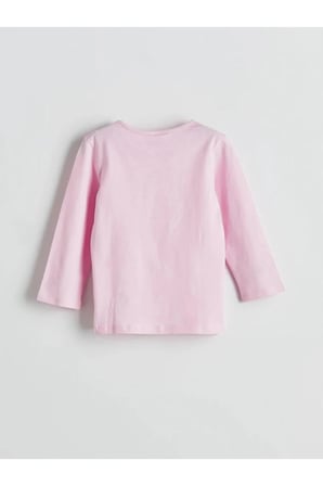 LCW Kids Bisiklet Yaka Baskılı Kız Çocuk Pijama Takımı