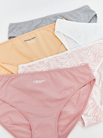 LCW Young Pembe Baskılı Bikini Külot 5'li Paket