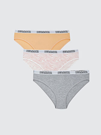 LCW Young Pembe Baskılı Bikini Külot 3'lü