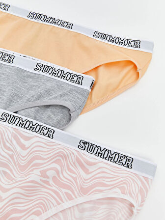 LCW Young Pembe Baskılı Bikini Külot 3'lü