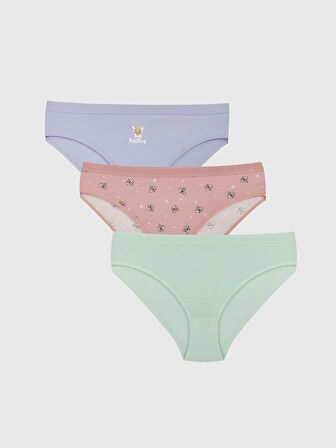 LCW Young Pembe Baskılı Bikini Külot 3'lü