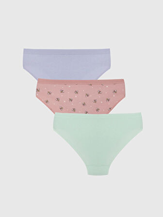 LCW Young Pembe Baskılı Bikini Külot 3'lü