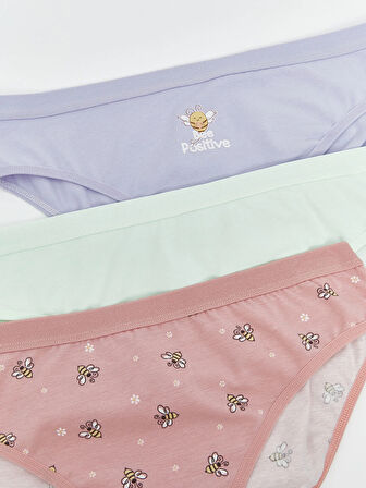 LCW Young Pembe Baskılı Bikini Külot 3'lü