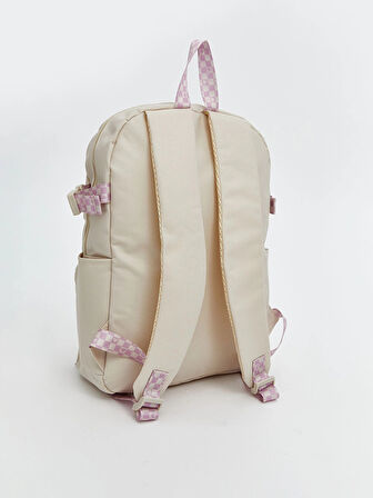 LCW ACCESSORIES Ekru Çok Bölmeli Kız Çocuk Sırt Çantası