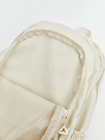 LCW ACCESSORIES Ekru Çok Bölmeli Kız Çocuk Sırt Çantası