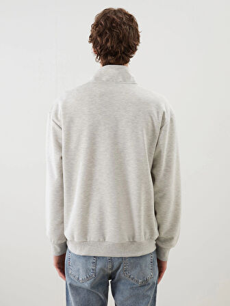 XSIDE Beyaz Dik Yaka Erkek Sweatshirt