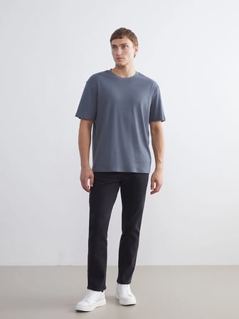 LCW Jeans Siyah 779 Regular Fit İçi Polarlı Kışlık Erkek Jean Pantolon