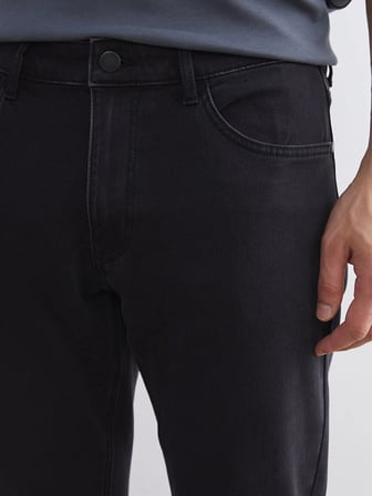 LCW Jeans Siyah 779 Regular Fit İçi Polarlı Kışlık Erkek Jean Pantolon