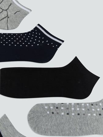 LCW ACCESSORIES Karışık Desenli Erkek Patik Çorap 7'li