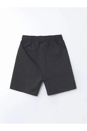 LCW Kids Antrasit Basic Beli Lastikli Pamuklu Erkek Çocuk Şort