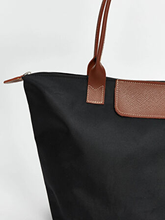 LCW ACCESSORIES Siyah Deri Görünümlü Kadın Kol Çantası