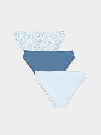 LCW DREAM Lila Desenli Bikini Külot 3'lü Paket