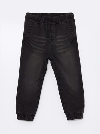 LCW Kids Siyah Basic Erkek Çocuk Polar Astarlı Jean Pantolon
