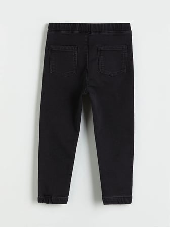 LCW Kids Siyah Basic Erkek Çocuk Polar Astarlı Jean Pantolon
