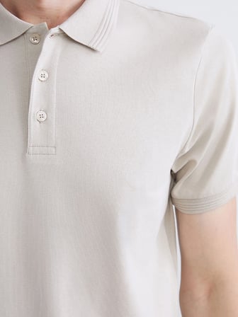 LCWAIKIKI Classic Bej Polo Yaka Erkek Tişört