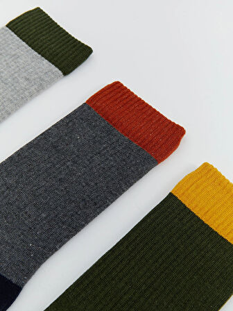 LCW ACCESSORIES Karişik Renk Bloklu Erkek Soket Çorap 5'li