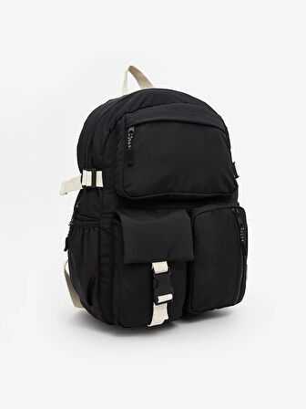 LCW ACCESSORIES Siyah Çok Bölmeli Kız Çocuk Sırt Çantası