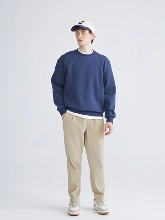 XSIDE İndigo Bisiklet Yaka Erkek Sweatshirt