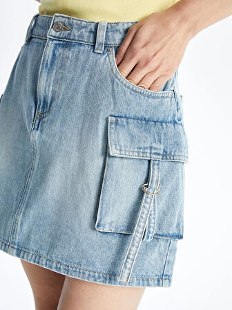 XSIDE Mavi Standart Fit Mini Jean Etek