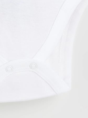 LCW baby Ekru Bisiklet Yaka Kız Bebek Çıtçıtlı Bodysuit 3'lü