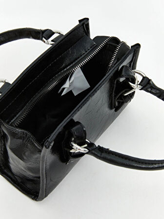 LCW ACCESSORIES Siyah Deri Görünümlü Kadın Omuz Çantası