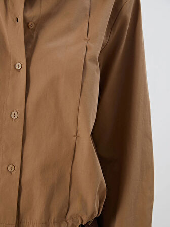 LCWAIKIKI Classic Kahverengi Loose Fit Kadın Gömlek