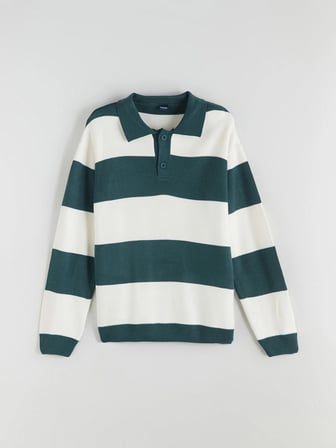 LCW Kids Petrol Polo Yaka Erkek Çocuk Triko Kazak