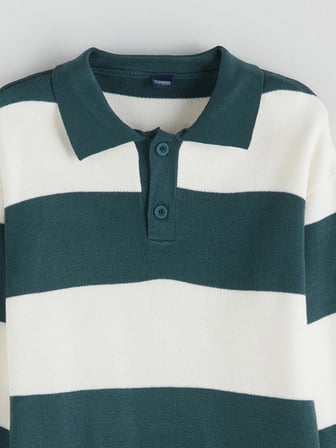 LCW Kids Petrol Polo Yaka Erkek Çocuk Triko Kazak