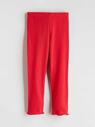 LCW Kids Kirmizi Beli Lastikli Kız Çocuk Basic Tayt