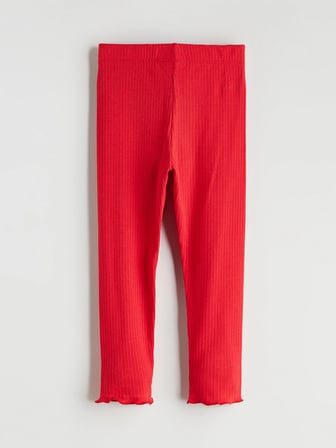 LCW Kids Kirmizi Beli Lastikli Kız Çocuk Basic Tayt