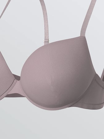 LCW DREAM Pembe Balenli Dolgulu Düz Tişört Sütyen