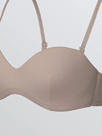 LCW DREAM Pembe Balenli Dolgusuz Düz Straplez Sütyen